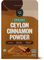 FGO Organic Ceylon Cinnamon Powder, 16oz Pure Sri Lanka Cinnamon for Spice & Seasoning, Great for Baking, Cooking, & Drinks, Additive Free, Non-GMO (Pack of 1)