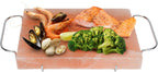 Himalayan Salt Block Cooking Plate with Metal Support, Food Grade Rock Salt Slab Stone 12" X 8" X 1.5" for Grilling, Cooking, Cutting and Serving, Gifts for Men, Women, Chefs & Cooks