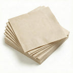 Horaldaily 100 Pack Cocktail Napkins, 5x5 Inches Disposable Paper Napkins for Party Anniversary Wedding Birthday Bridal Baby Shower (100,Beige）