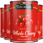 Tuscanini Whole Cherry Tomatoes 14.1oz (4 Pack) | Imported From Italy, Delicious Taste & Texture, BPA Free Lined Can, Kosher for Passover