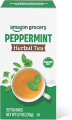 Amazon Grocery, Peppermint Herbal Tea Bags, 20 Ct