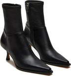 Goiphrri Women's Ankle Boots - Stiletto High Heel, Pointed Toe, Short, Side Zipper, Dress Boots - Elastic, Fashion, Trendy