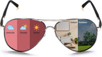ROCKNIGHT Polarized Aviator Sunglasses for Men Women Metal Flat Top Sunglasses lightweight Driving UV400 Outdoor 58mm