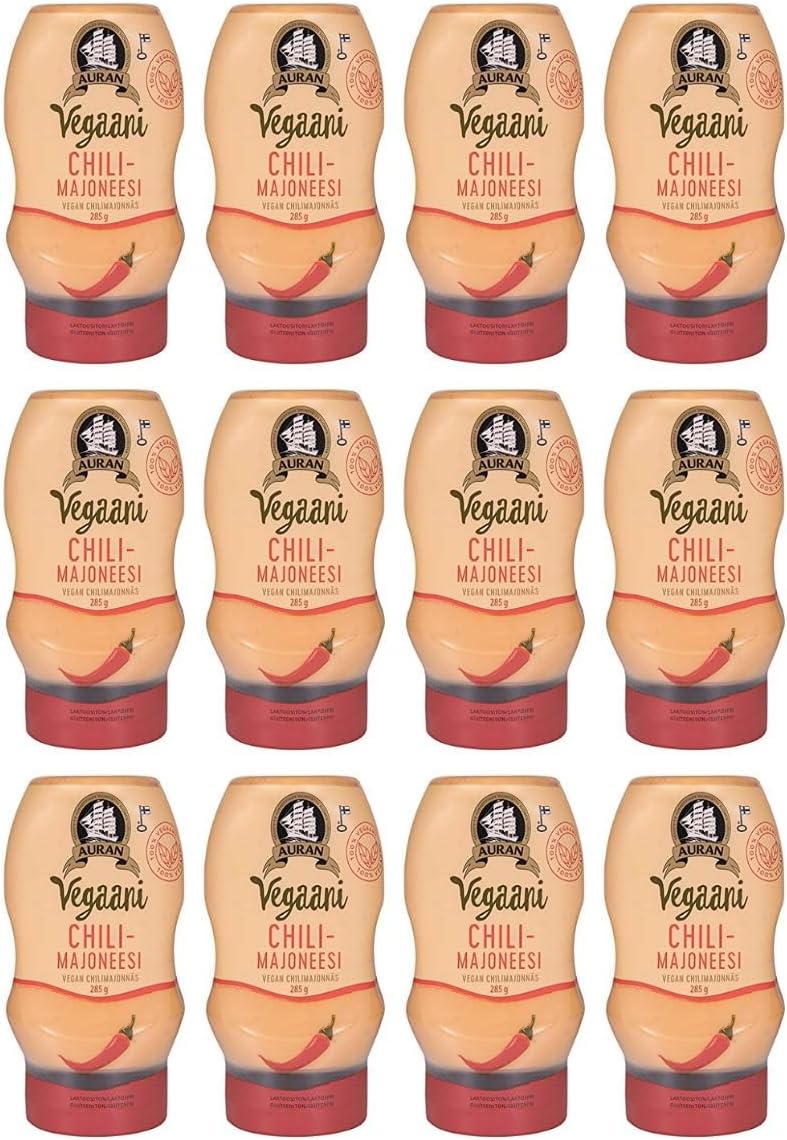 Auran Vegan Chili mayonnaise sauce 12 Jars of 285g