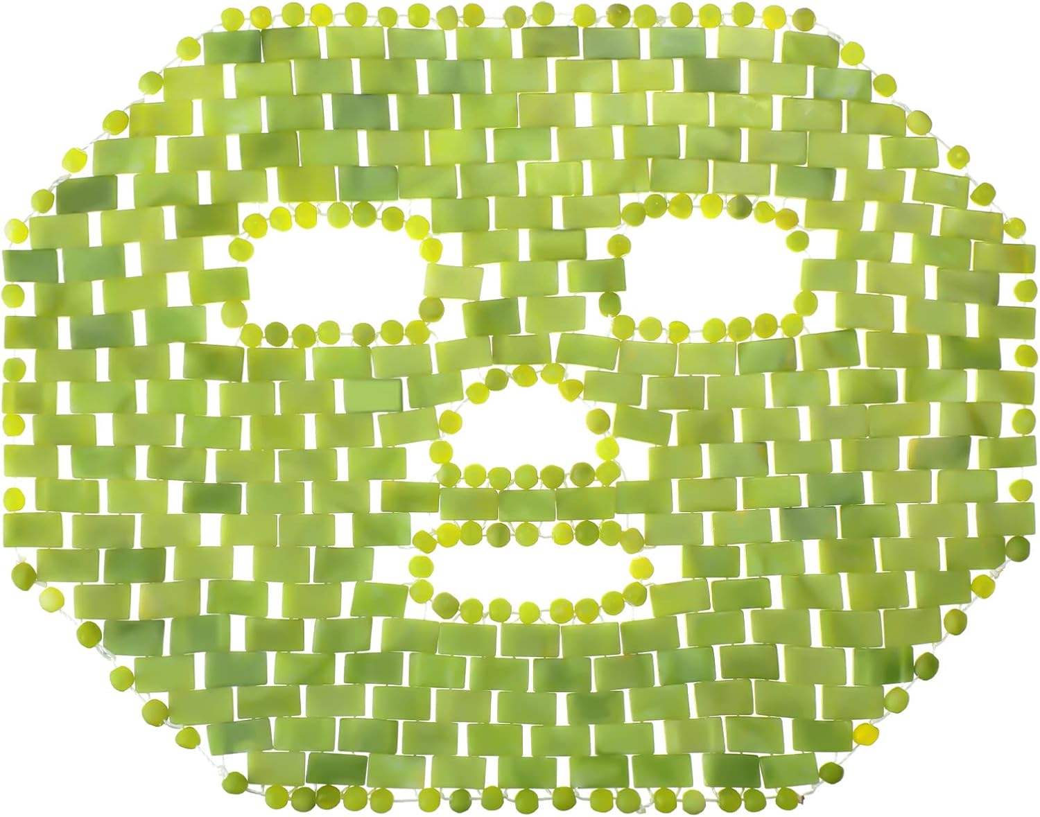 Patelai Jade Facial Mask, Jade Sleep Natural Stone Green Facial Cooling Mask, Beauty Skincare Massage Tools for Alleviate Puffiness Face Massage Puffy Eyes Dark Circles