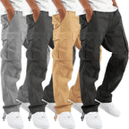 4 Pack Cargo Pants for Men Casual Hiking Joggers Lightweight Workout Outdoor Trousers Sweatpants with Pockets 2026