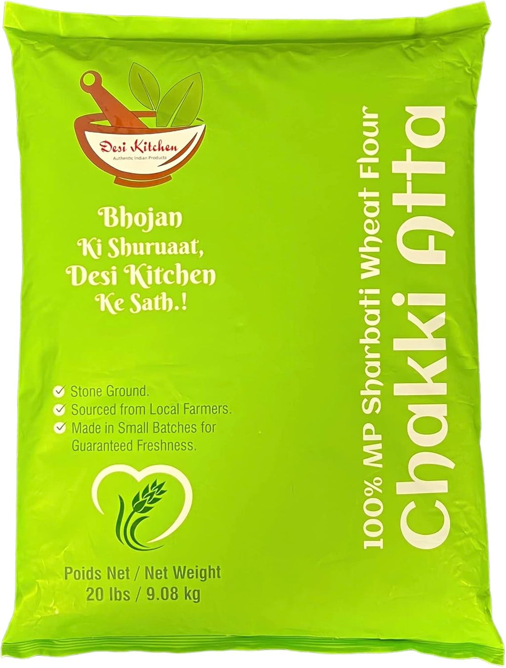 Desi Kitchen MP Sharbati Wheat Flour (Chakki Atta) 20lbs