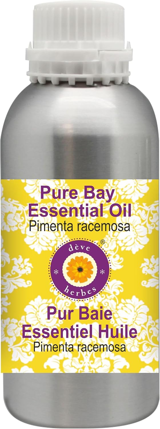 Deve Herbes Pure Bay Essential Oil (Pimenta racemosa) 100% Steam Distilled 300ml (10 oz)