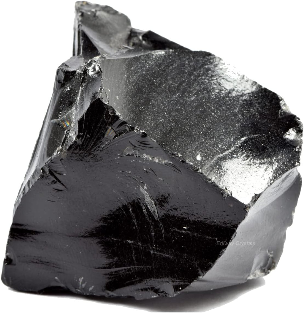 Black Obsidian Raw Crystals, Large 1.25-2.0" Healing Crystals Natural Rough Stones Crystal for Tumbling, Cabbing, Fountain Rocks, Decoration, Polishing, Wire Wrapping, Wicca & Reiki
