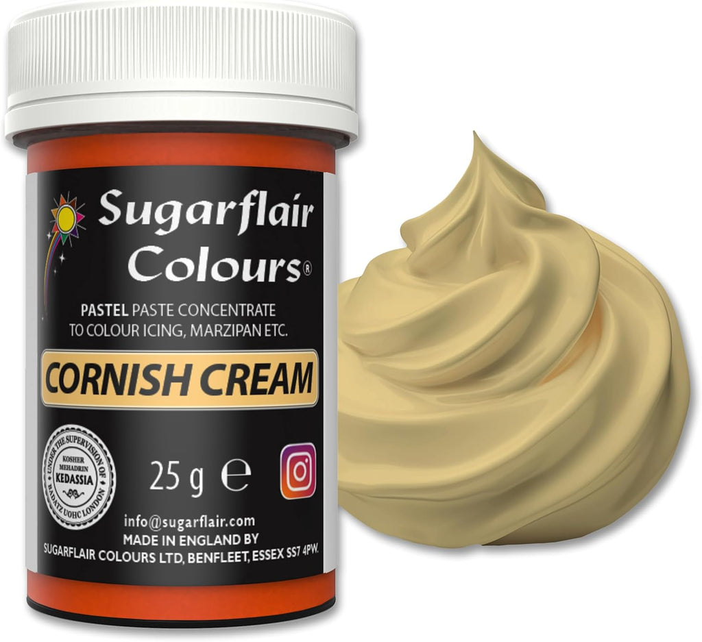 Sugarflair CORNISH CREAM Pastel Paste Gel Edible Concentrated Food Colouring