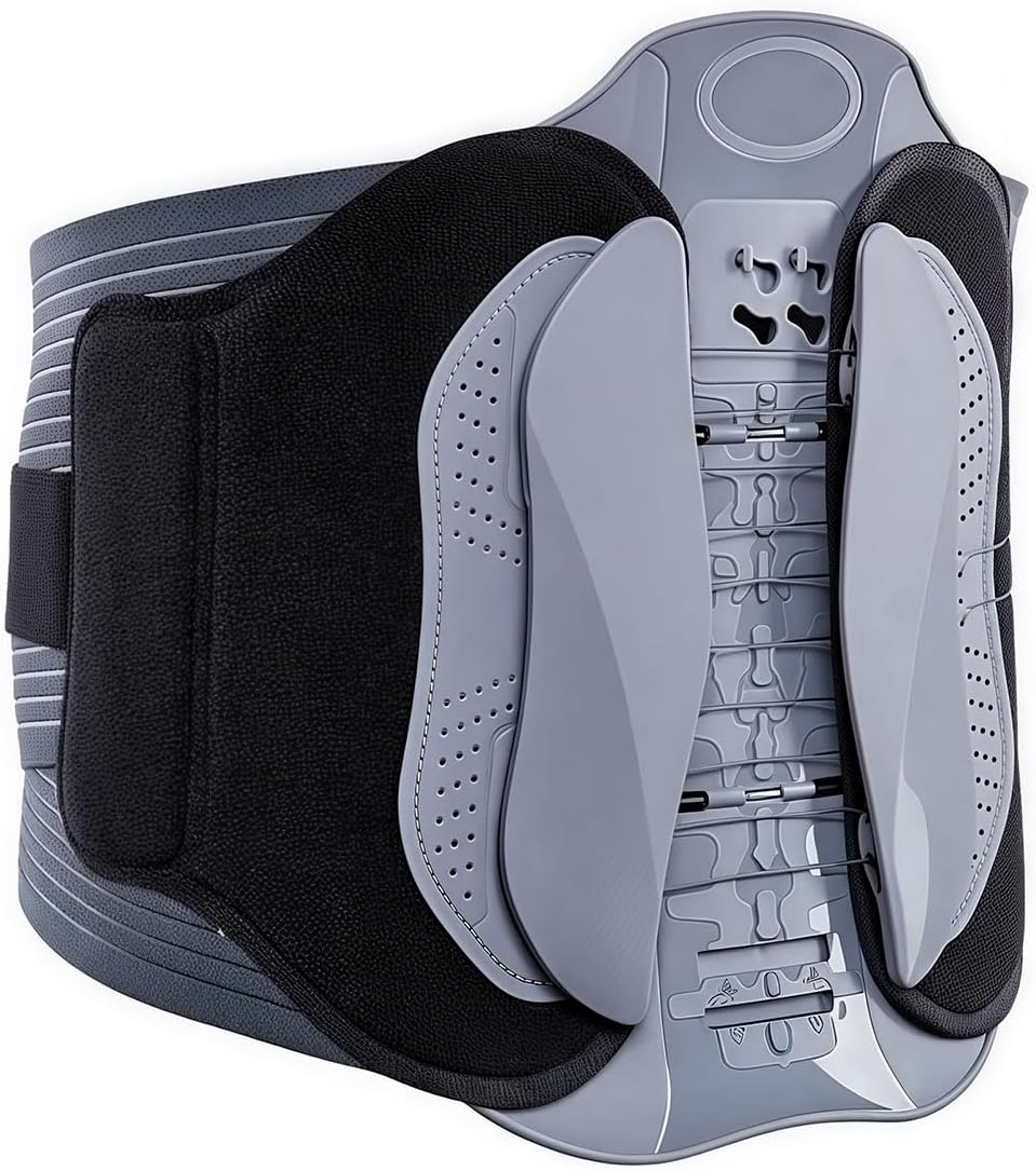Back Brace Support Belt-Lumbar Support for Back Discomfort, Sciatica, Scoliosis, Herniated Disc Adjustable Support Straps-Lower Back Brace with Removable Lumbar Pad for Men & Women (S/M)