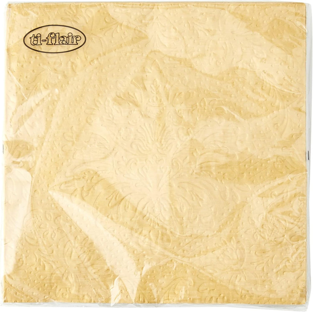 Tiflair Luxury Embossed Gold Lunch Napkins 3 ply