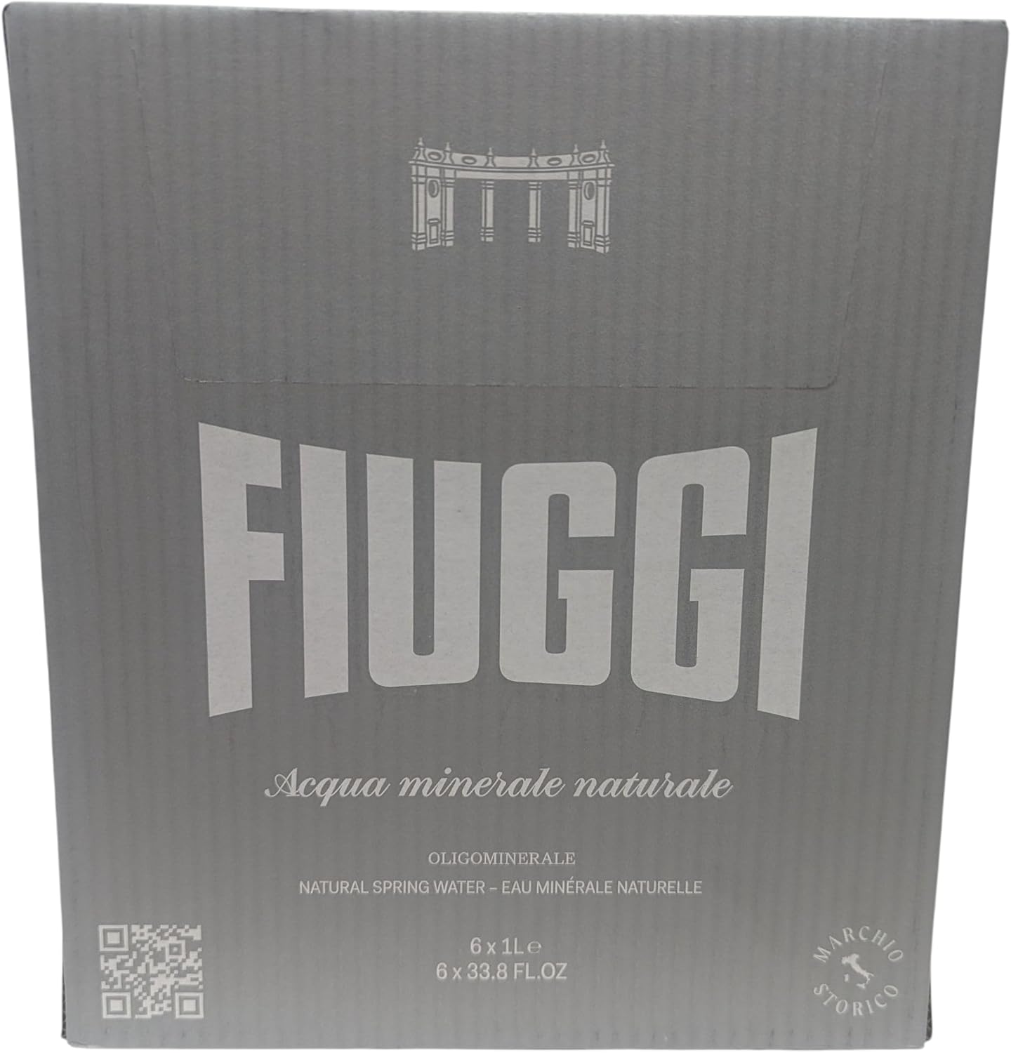 Fiuggi Still Natural Spring Water - Refreshing Taste & Hydration (6 x 1L Glass Bottles) | From Italy