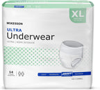 McKesson Ultra Adult Incontinence Underwear, [56 Count], Heavy Absorbency, XL, 58-68 in. Unisex Bladder Leak Protection, Pull-On Style with Tear-Away Sides, Postpartum and Incontinence Support