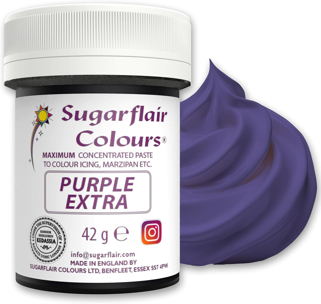 Sugarflair Paste Colours - Purple Extra (42g)