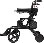 CARLIKE 3 in 1 Intelligent Electric Wheelchair & Rollator Walker with Seat & Electric Transport Chair Lightweight Foldable, Detachable Footrests, 10" Non-Pneumatic Wheels for Seniors/Adults