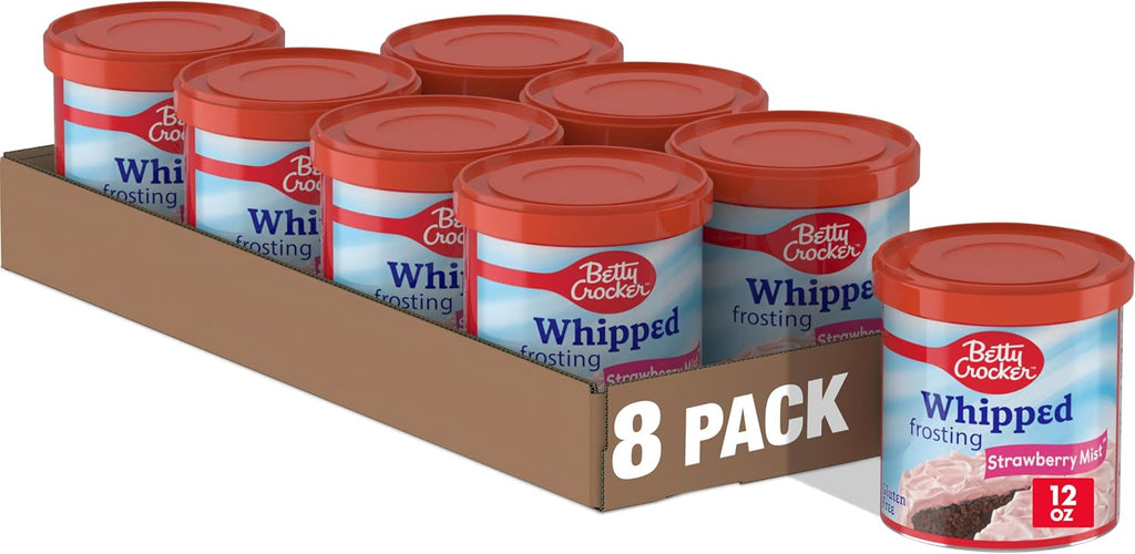 Betty Crocker Whipped Strawberry Mist Frosting, Gluten Free, 12 oz (Pack of 8)