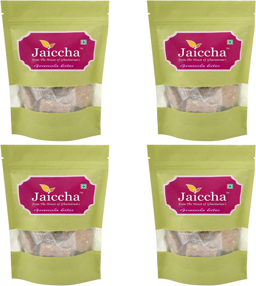 Jaiccha Ghasitaram Granola Bites 800 GMS in Green Paper Pouch