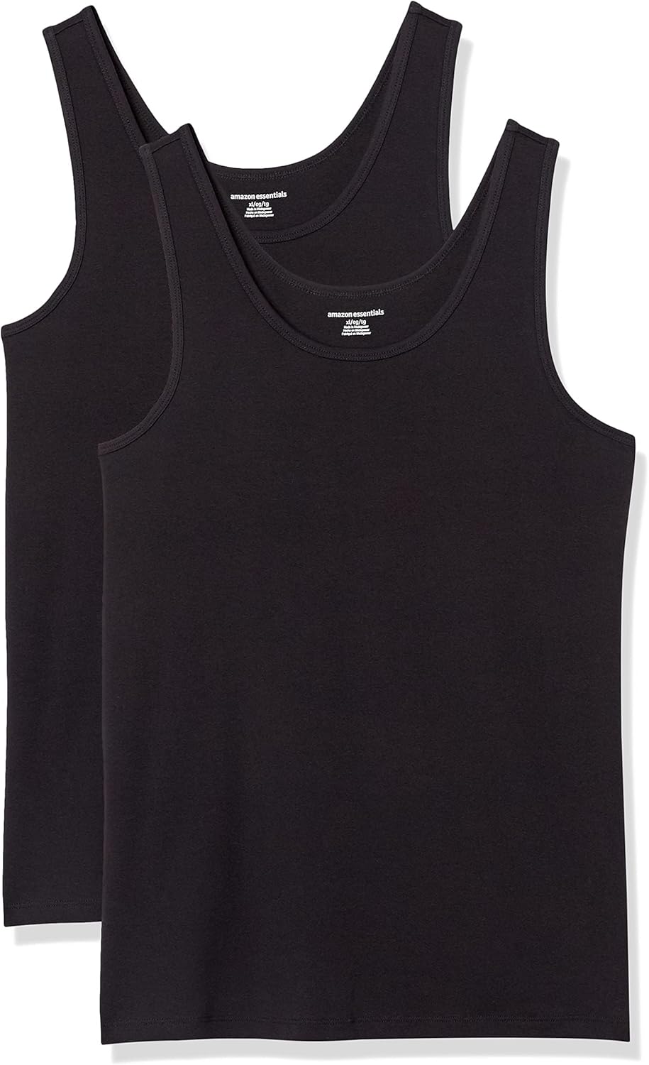 Amazon Essentials Women's Slim-Fit Scoop Neck Tank Top, Pack of 2