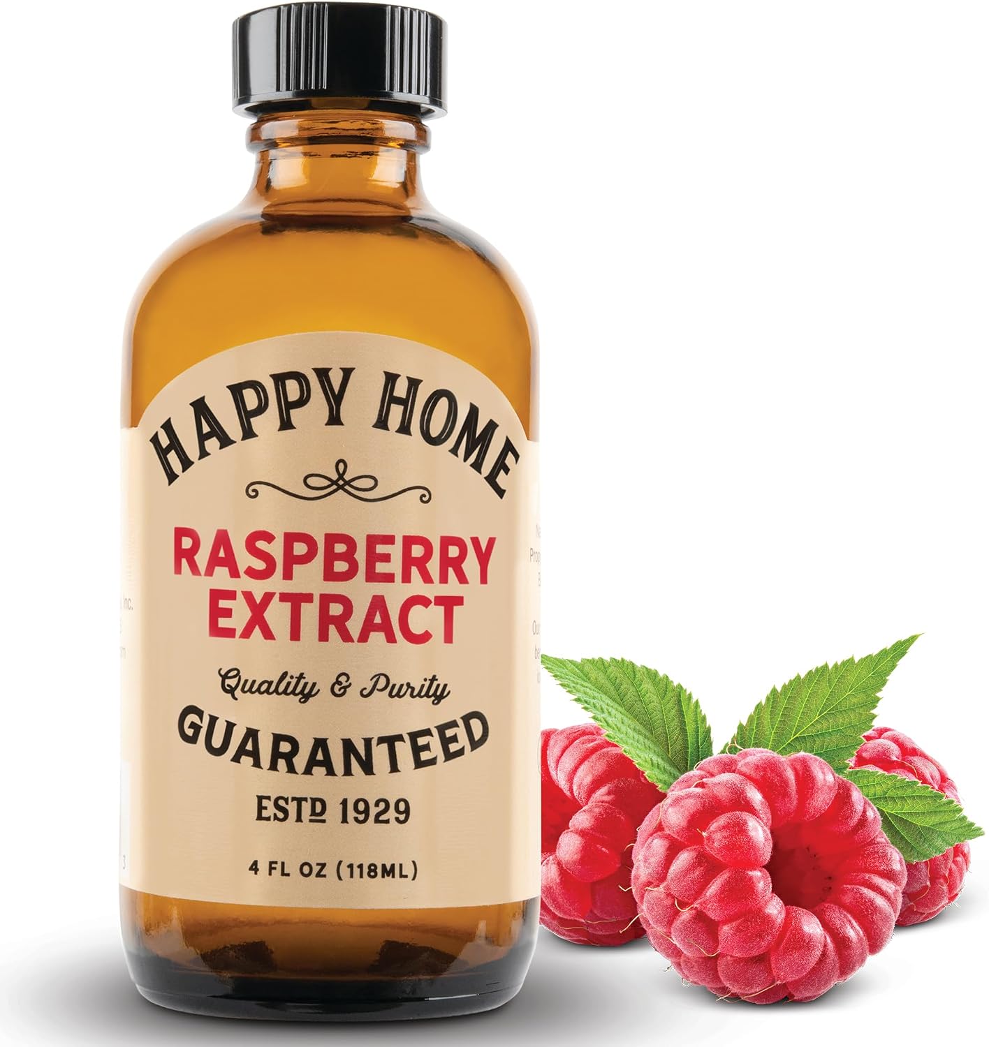 Happy Home Natural Raspberry Flavor - Certified Kosher, 4 oz.