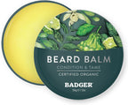 Badger Organic Beard Balm - Leave-In Conditioner, Styling & Moisturizing Treatment for Facial Hair & Mustache, 2 oz