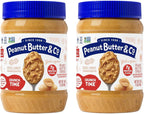 Peanut Butter & Co. Crunch Time Peanut Butter, Non-GMO Project Verified, Gluten Free, Vegan, 16 Ounce Jars (Pack of 2)