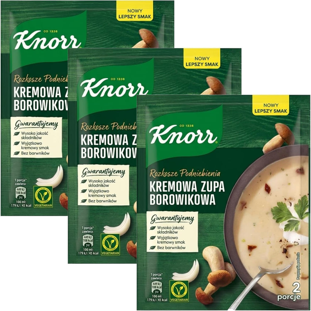 Knorr Instant Creamy Porcini Mushroom Soup Mix, 48g (Pack of 3)