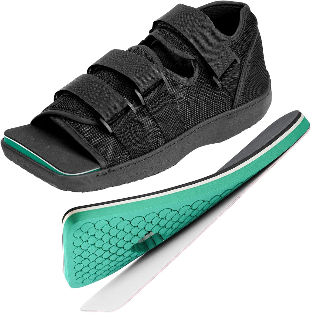 Estinko Post Op Shoe, Medical Post Op Recovery Shoe for Post Surgery or Operation Foot Support, Broken Foot or Toe, Fracture or Ulcer with Decompression Insole for Diabetic 1 PC, L, Male Size 10.5-11.5, Female Size 12-13