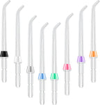 Nuanchu 8 Pieces Compatible with Waterpik Replacement Flossers Replacement Tips, Classic Jet Tips Flosser Refill Heads Replacement Heads for Water Toothpick (Classic Jet Tips)