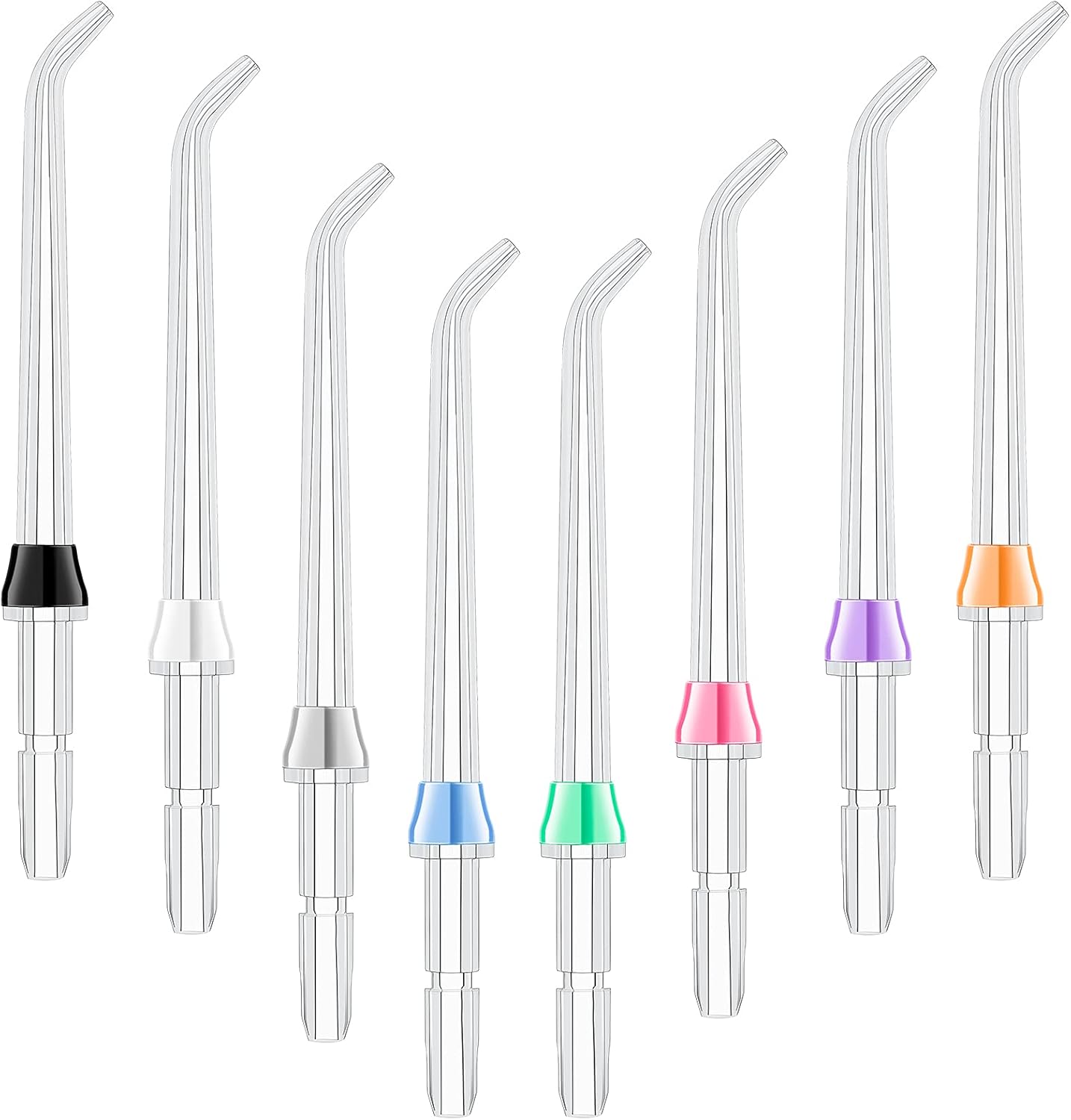 Nuanchu 8 Pieces Compatible with Waterpik Replacement Flossers Replacement Tips, Classic Jet Tips Flosser Refill Heads Replacement Heads for Water Toothpick (Classic Jet Tips)