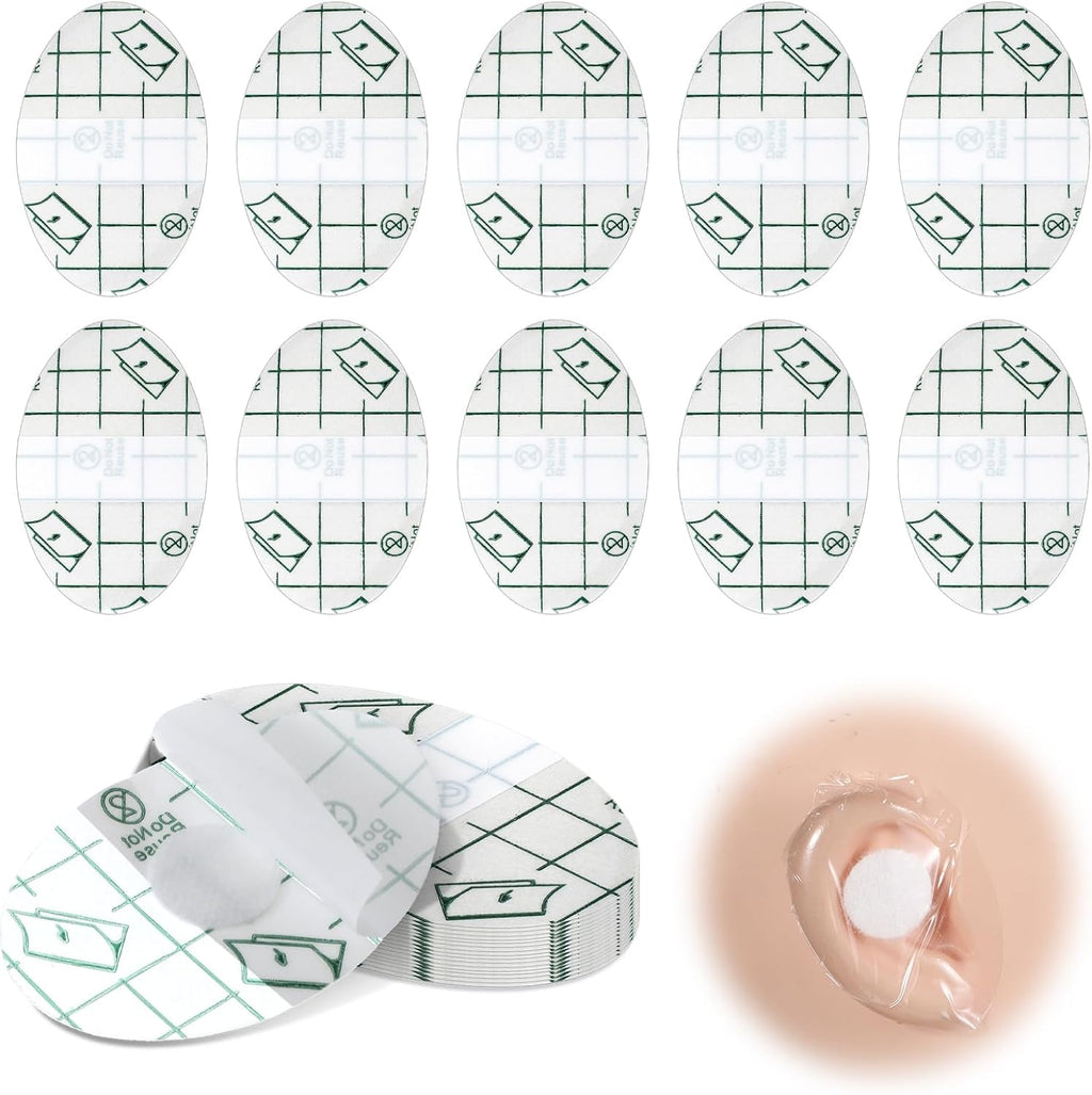 100 Pcs Clear Waterproof Ear Stickers, Covers for Swimming, Disposable Ear Protectors, 1.7x2.7 Inches, Shower Ear-Covers for Bathing Swimming Shower Surfing Snorkeling and More