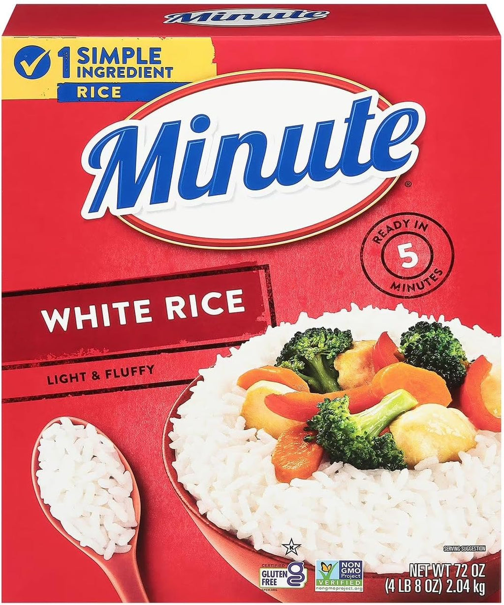 Instant White Rice, 72 Ounce Bulk Box – Gluten-Free, Non-GMO Project Verified – Quick & Easy Pre-Cooked Rice in 5 Minutes