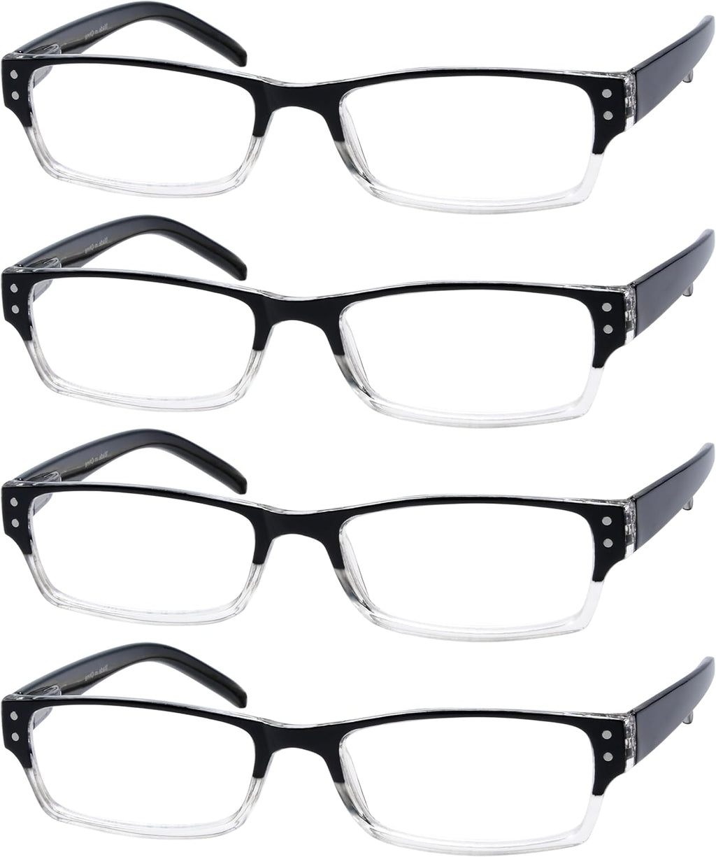 Eyekepper Reading Glasses-4 Pack Include Reading Sunglasses for Women Men Reading Under The Sun,Two-Tone Reader Eyeglasses