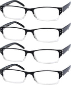 Eyekepper Reading Glasses-4 Pack Include Reading Sunglasses for Women Men Reading Under The Sun,Two-Tone Reader Eyeglasses