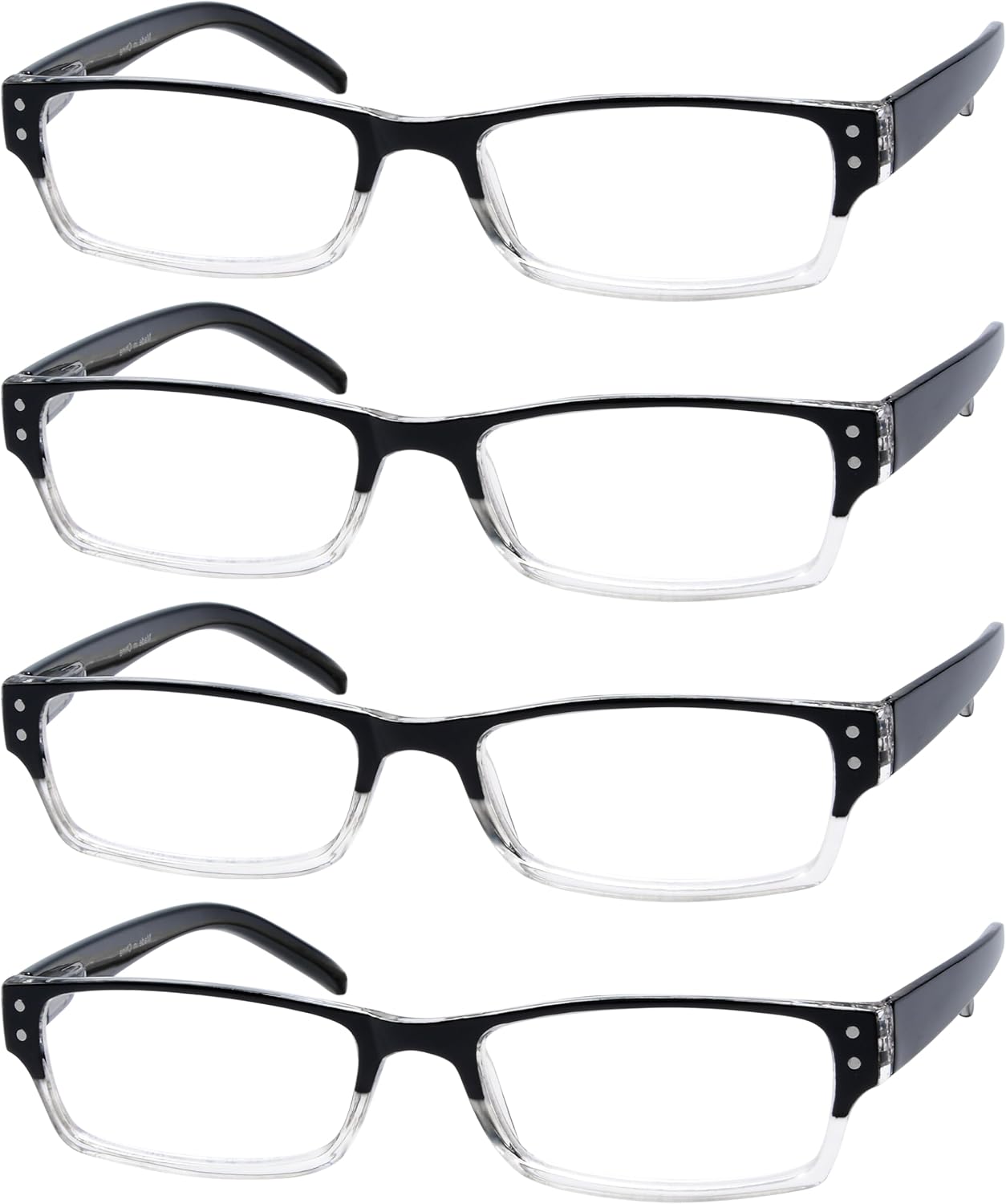 Eyekepper Reading Glasses-4 Pack Include Reading Sunglasses for Women Men Reading Under The Sun,Two-Tone Reader Eyeglasses