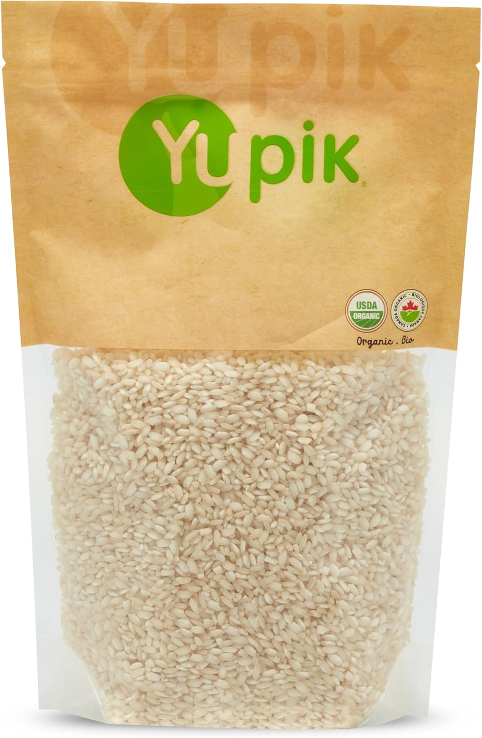 Yupik Organic Arborio Rice, 2.2 lb (35.2 oz), Gluten-Free, Vegan, Non-GMO, USDA Certified, Perfect for Creamy Risottos, Hearty Side Dishes & Salads