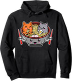 Kawaii Japanese Anime Ramen Noodle Cat Hoodie Pullover Hoodie