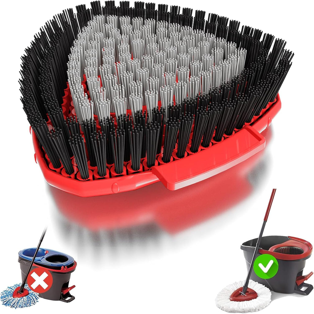 Upgraded Spin Mop Replacement Scrub Brush Heads Compatible with Ocedar EasyWring 1 Tank,Full Bristle Scrubber Replace Great for Kitchen, Bathroom, Pools,Deck Hard Floor Cleaning
