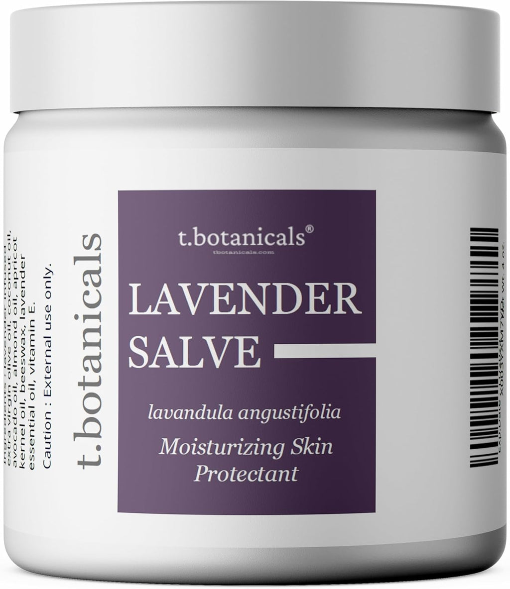 Lavender Salve, All Natural Moisturizing Lavender Balm, Skin Protectant Repair Ointment for Irritated Skin (2 oz)