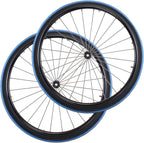 Pair of 24 Inch Wheelchair Rear Replacement Wheels, Pneumatic Rubber Tires, Aluminum Hubs, for Manual Wheelchairs, Walkers