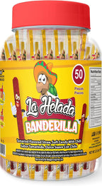 La Helada Banderilla Tamarindo/Tamarind Straw Candy 50 Count Jar
