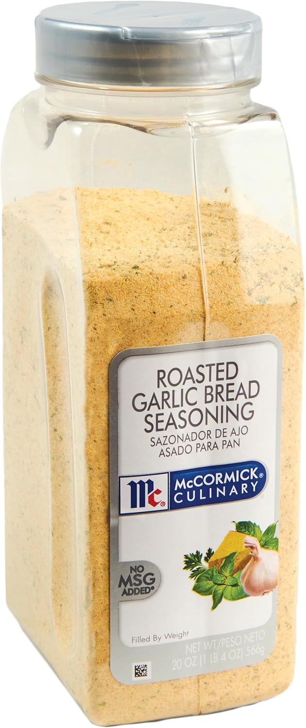 McCormick Culinary Roasted Garlic Bread Seasoning, 20 oz - One 20 Ounce Container of Garlic Seasoning Blend for Fresh Garlic Bread, Pasta, Pizza, Sauces and More