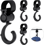 4PCS Walker Hook Hanging, 360°Multipurpose Rotation Stroller Clip Diaper Bag Hanger, Walker Accessories for Rollators, Crutches, Wheelchairs, Shopping Carts, Bike Handles