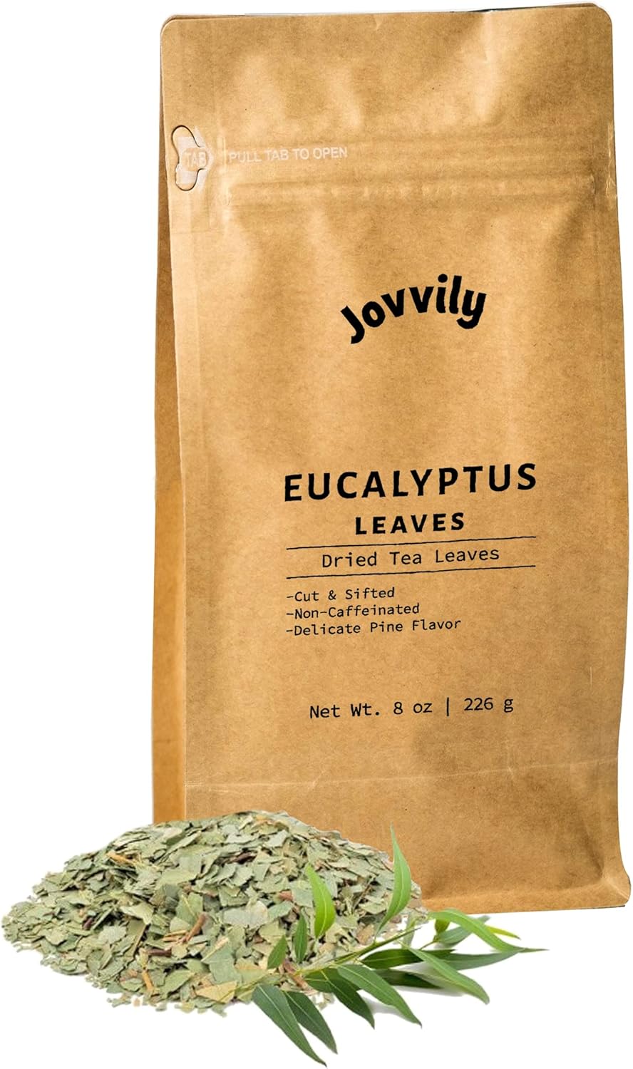 Jovvily Eucalyptus Leaves - 8oz - Dried - Cut & Sifted - Herbal Tea