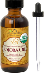 US Organic Jojoba Oil, USDA Certified Organic,100% Pure & Natural, Cold Pressed Virgin, Unrefined, Haxane Free, Sourced from Middle East directly (Small (2oz, 56ml))