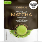 VAHDAM, Vanilla Matcha Green Tea Powder - 1.76oz | Pure Madagascar Vanilla + Premium Authentic Japanese Matcha | Hot or Iced - Vegan & Gluten-Free