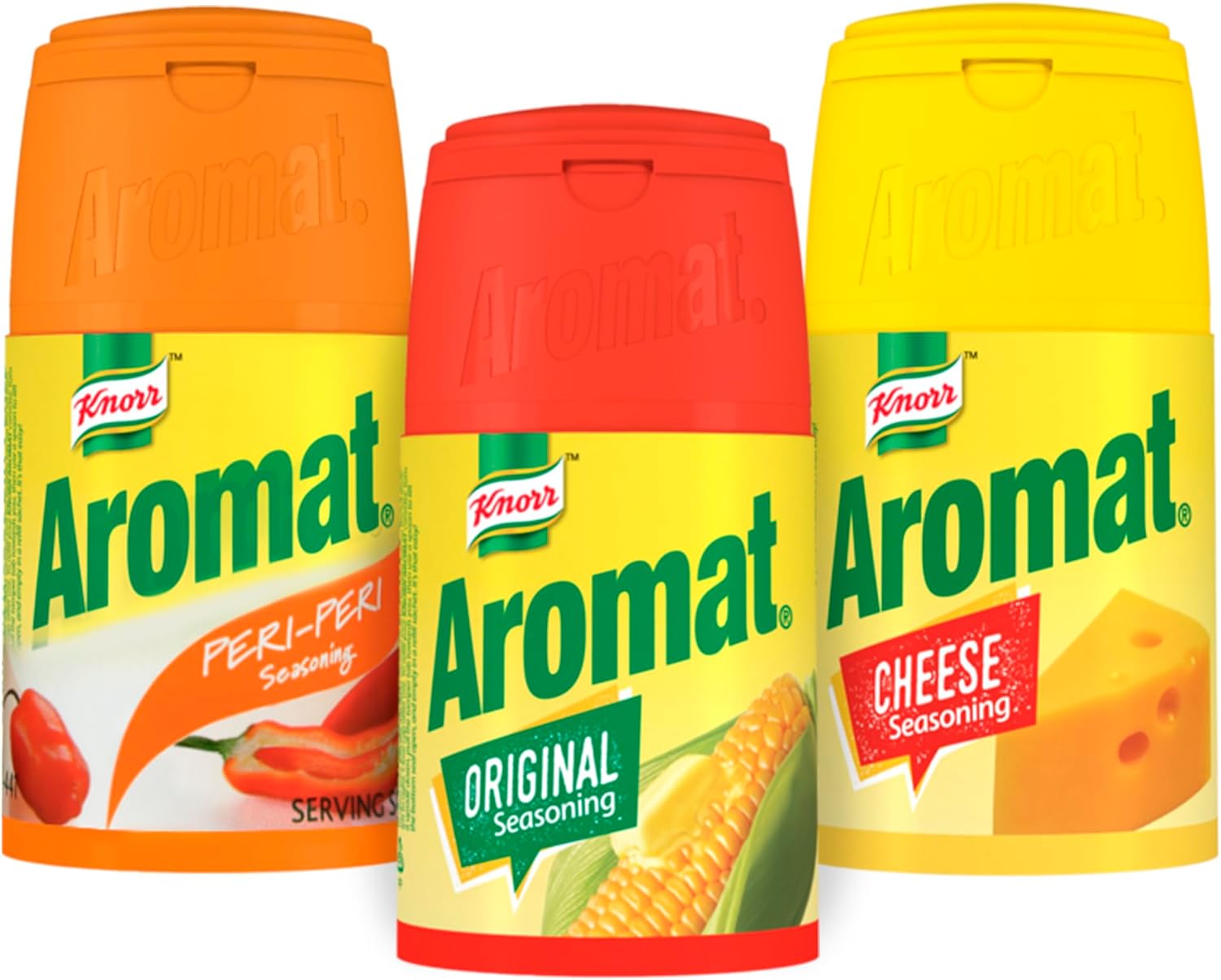 Seasoning Variety Pack Bundle, Includes Original Seasoning, Cheese & Peri-Peri, Explore South African Food Flavors, Convenient Shaker, (Pack of 3)