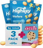 HighKey Gluten Free Vanilla Wafer Cookies - 3 Pack Low Carb Keto Snack Sugar Free Dessert Diabetic Snacks Healthy Diet Friendly Food Sweet for Adults Almond Flour Cookie Zero Sugar Added Protein Treat