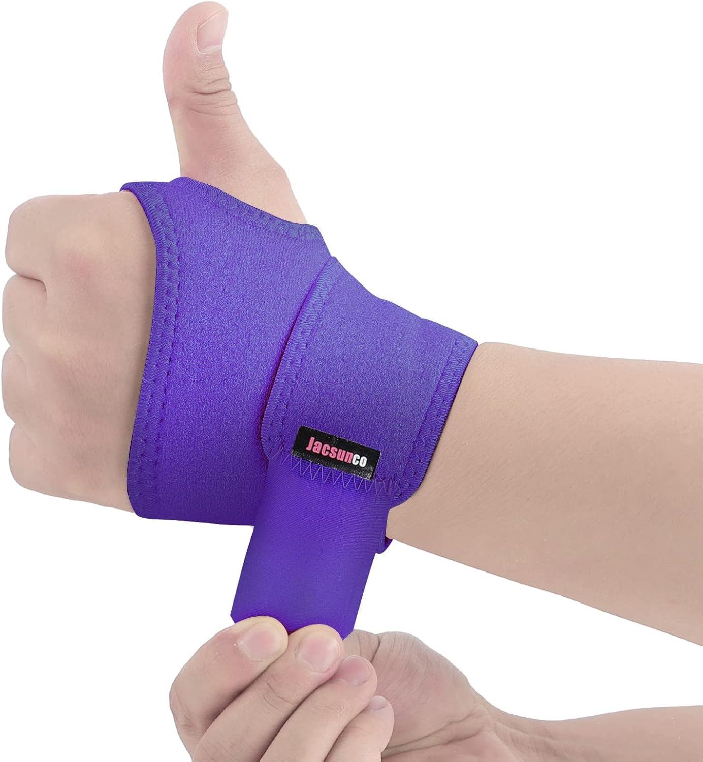 Carpal Tunnel Wrist Brace, Adjustable and Comfortable Wrist Support Brace for Tendinitis and Arthritis, Wrist Compression Wrap for Pain Relief, Fit for Both Left and Right Hand (Purple)