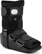 Medibot Advanced Walking Boot for Ankle Injuries & Fractures Adjustable Air Splint with Pump, Medium Black, Fits Shoe Size 6-10'', Men and Women